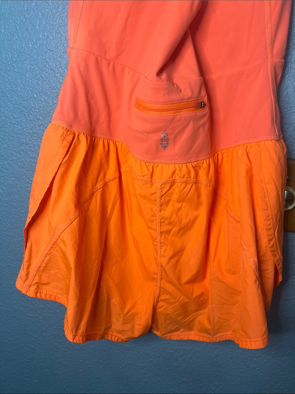 Free Movement x Free People Righteous Runsie in Flame Orange 45465 Size Large - Picture 9 of 12